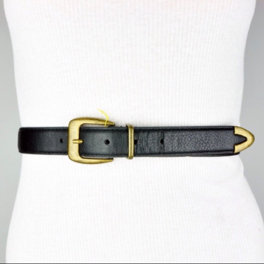 BCBGENERATION BLACK BELT VEGAN LEATHER BOHO STYLE